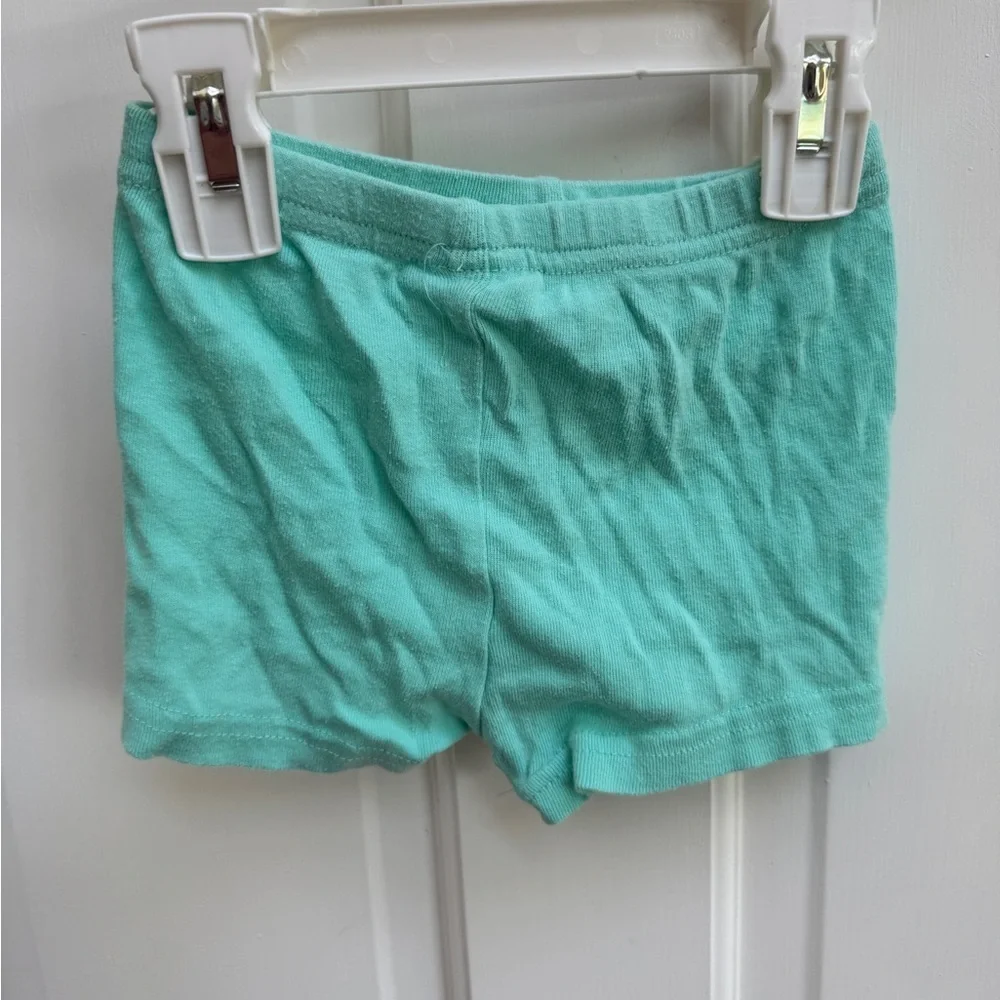 Disney 2T Girls Jasmine Aladdin Mint Green Pajama Shorts